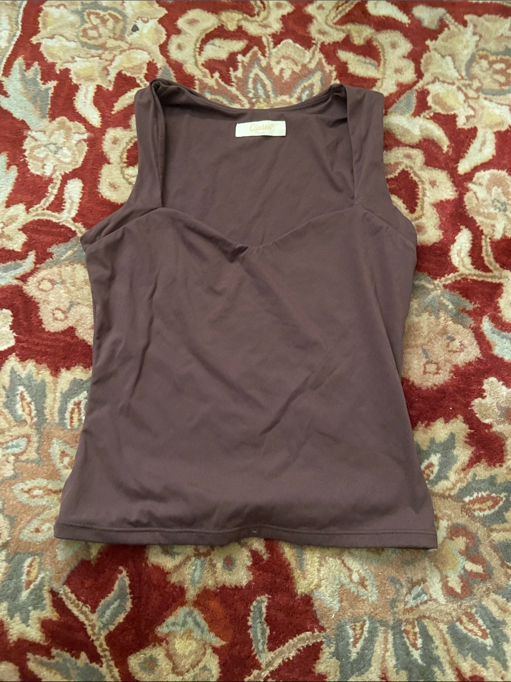 Soft Scoop Neck Tank Top in Deep Brown by CamiElle